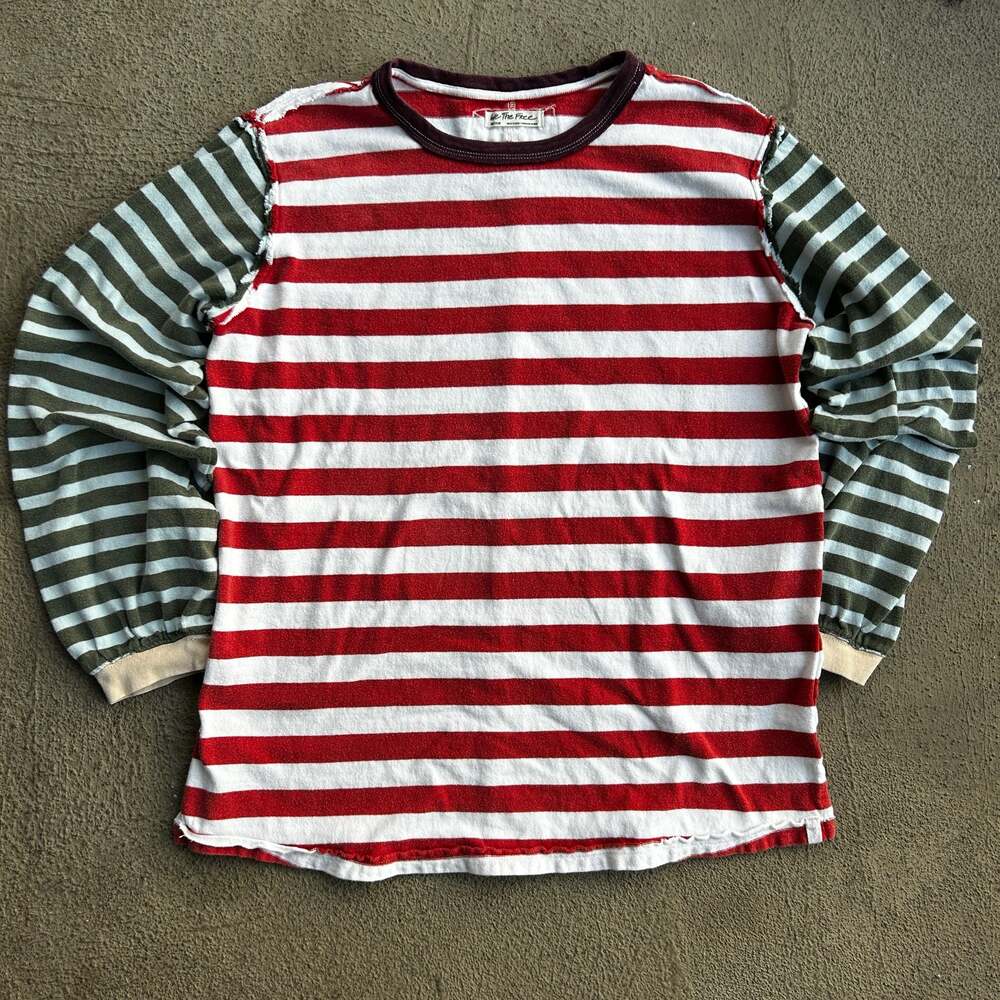We The Free Sawyer Stripe Long Sleeve Tee Red and Green